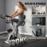 Vélo d'Appartement Pliable Vélo de Fitness 3 en 1 Silencieux Connecté Kinomap Bluetooth et Zwift 105x53,5x109cm Blanc