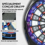 Cible de Fléchettes Électronique Jeu de Fléchettes Électronique lumineuse écran LED surdimensionné rechargeable noir