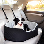 Siège auto pour chien avec ceinture de sécurité et fixation siège de voiture pour chien rembourré 77 x 43 x 28 cm noir