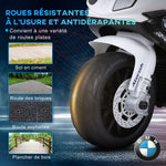 Moto électrique enfants sous licence BMW S1000 RR, 3 roues, 6V et 2,5 Km/h, voiture électrique enfants avec effets lumineux et sonores, moto enfant, charge max. 20 kg, noir
