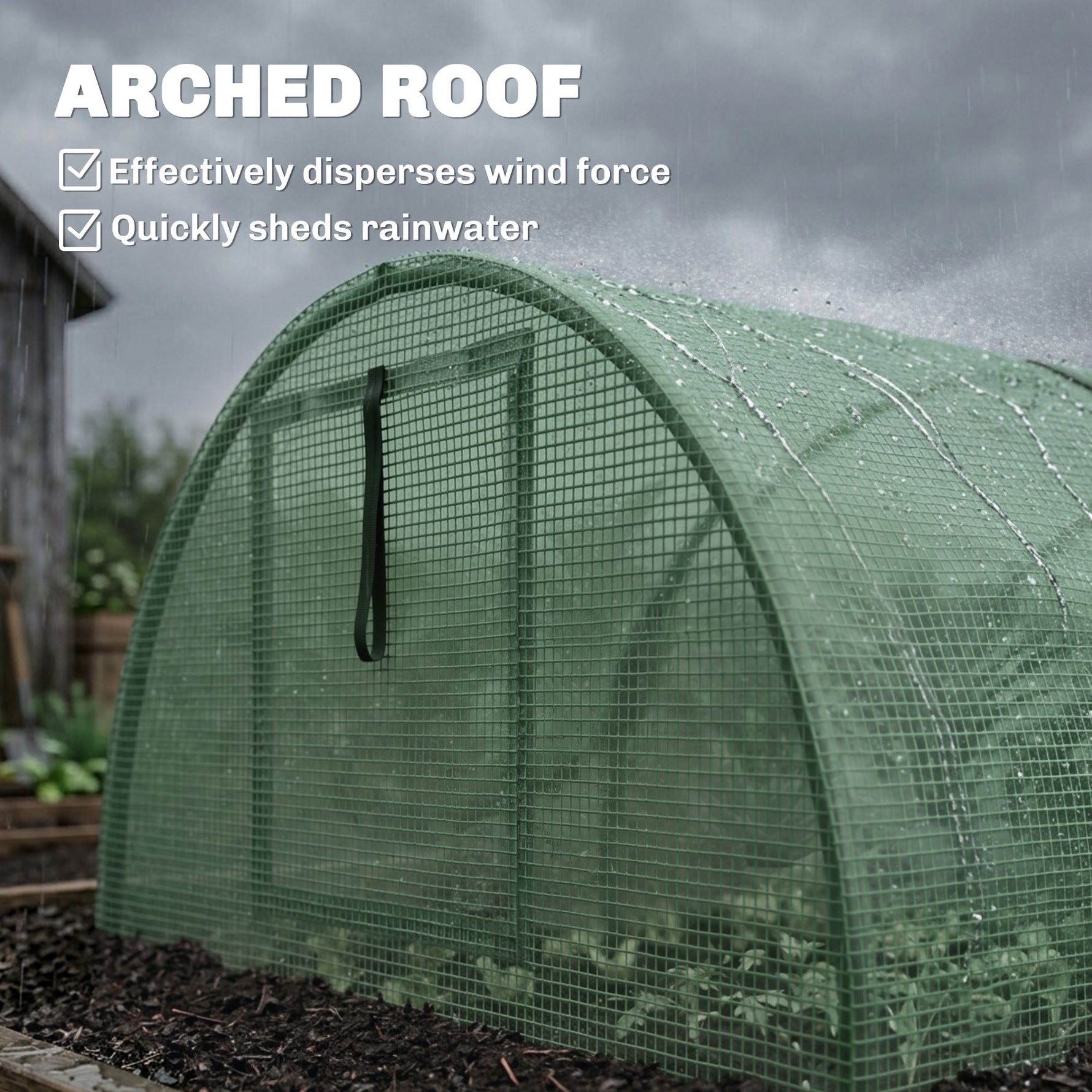 Mini Serre de Jardin mini serre tunnel à tomates 200 x 80 x 45 cm Acier PE Anti-UV 4 portes en filet enroulables vert