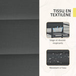 Ensemble de 4 chaises de jardin empilables en aluminium et textilène avec accoudoirs, lot de 4 pièces pour extérieur