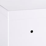 Armoire à pharmacie murale en acier, armoire à médicaments à 3 niveaux porte verrouillable 2 clés, 30x14x46cm, blanc