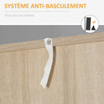 Buffet de cuisine armoire de cuisine multi-rangements 2 tiroirs 1 placard + grand plateau 60 x 38 x 168 cm MDF blanc