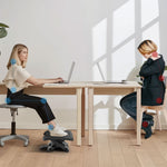 Voetensteun voor kantoor, ergonomische voetensteun, hoek verstelbaar van -30° tot +30°, 46L x 35B x 11/13,5/17H cm, zwart