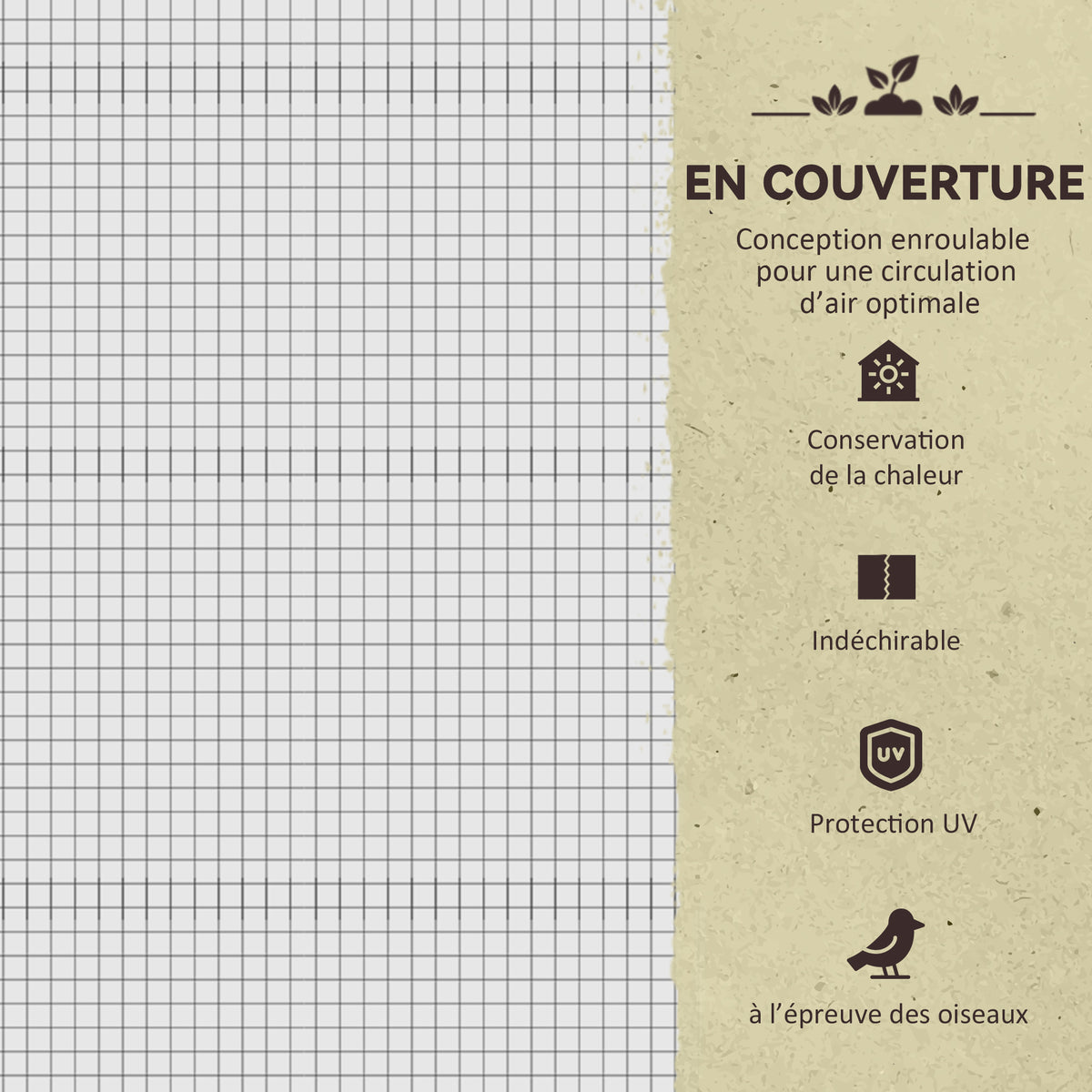 Potager sur Pieds surélevé avec bâche Jardinière surélevée potager volume 104 L avec Trous de Drainage, Tissu non tissé