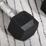 Kurzhantel-Set insgesamt 2 x 5 kg, Fitness-Hanteln für Damen und Herren, Krafttraining & Gewichtheben – Metall Gummi schwarz