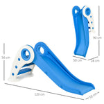 Foldable Toddler Slide for Indoor and Outdoor Use, 3 to 6 Years, 120 x 50 x 56 cm, HDPE, Blue