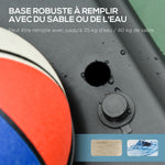 Buitenbasketbalpaal met ring, verzwaarde voet op wielen, verstelbare hoogte 2,1-2,6 m (basket)