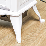 Cheminée électrique sur pied 1000/2000 W, fausse cheminée décorative avec effet flamme LED, blanc