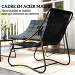 Salon de Jardin 4 Pièces avec Coussins Épais 8cm Ensemble Mobilier Extérieur en Acier et Textilène Respirant Gris