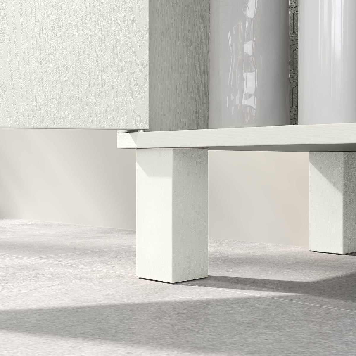 Meuble salle de bain sous lavabo meuble sous lavabo placard 2 portes avec étagère réglable 60 x 30 x 63 cm blanc