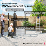 Abri de jardin 2,36 m², cabane de jardin exterieur en acier galvanisé facile à monter, 213x120x194cm chêne