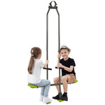 Balançoire agrès vis-à-vis pour les enfants en acier et plastique pour portique - 3 à 6 ans 97,5 x 23 x 170 cm vert