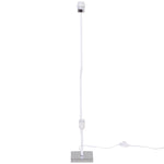 Lampadaire Lampe sur Pied de Salon Style Moderne Lampadaire sur Pied avec Interrupteur Acier Blanc
