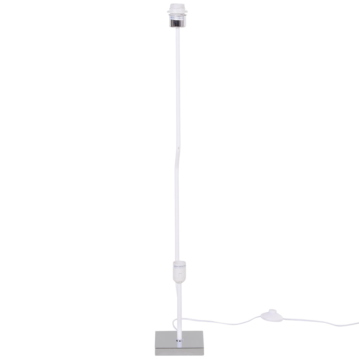 Lampadaire Lampe sur Pied de Salon Style Moderne Lampadaire sur Pied avec Interrupteur Acier Blanc