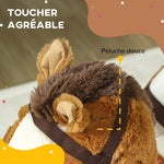 Cheval à bascule pour enfants jouet à bascule bébé de 18 à 36 mois avec effet sonore base en bois ceinture de sécurité