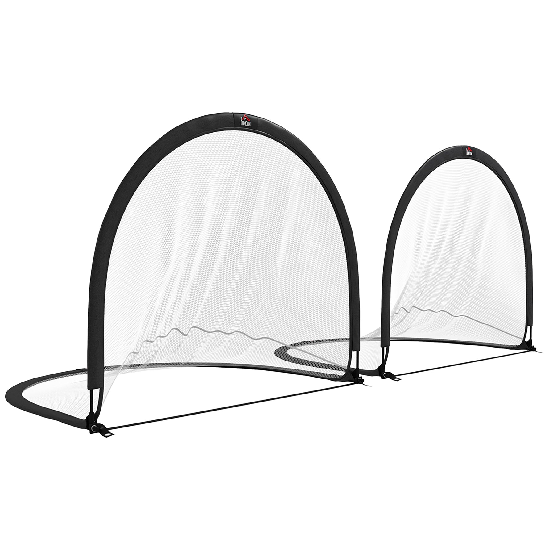 Lot de 2 cages de football système Pop Up avec sac de transport et piquets de fixation