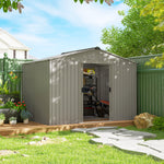 5.4 m² garden shed, dim. 2.77 x 1.95 x 1.92 m, foundation included, sliding door, vents, sheet steel, anthracite
