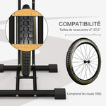 Porte-vélo autoportant idéal pour votre garage maison ou magasin de vélos pour les vélos 24 à 29" et vélo 700 c