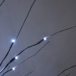 Arbre lumineux LED - décoration lumineuse blanc froid - 96 LEDs - usage intérieur - 150 cm - décoration de noël chambre maison marron