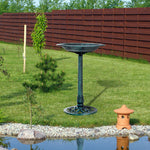 Bain d'oiseaux plateau de diamètre 50cm abreuvoir oiseaux extérieur sur pied hauteur 69,5 cm érugineux
