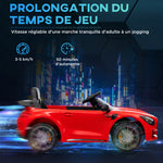 Licensed Mercedes-Benz AMG GTR 12V children's electric car, 2.4G remote control, max. 5 km/h, 108 x 67 x 46 cm, red