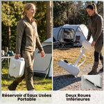 Évier à Main Portable Station de Lavage Camping Jardin Extérieur Voyager avec Réservoir d'Eau 17L Gris