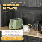 Buffet de cuisine armoire de cuisine contemporaine multi-rangements 6 portes 1 tiroir + grand plateau