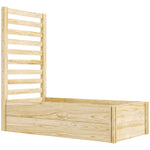 Jardinière avec treillis bac à fleurs jardinière de jardin dim. 115L x 60l x 110H cm effet bois naturel