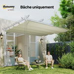 Toile de toit de rechange pour pergola toile de remplacement protection solaire Anti-UV 30+ pour pergola de 3 x 2 m
