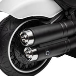 Electric motorcycle for kids 3 km/h 6V with LED headlight, 2 training wheels, for ages 18-36 months, with powerful motor, white