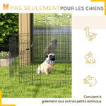 Parc enclos modulable pour chiens lapins rongeurs clôture pour petits animaux intérieur et extérieur 61 x 76 cm noir