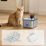 16 pcs Filtre Fontaine Eau Chat, Distributeur d'Eau filtrante pour Chat et Chien, Triple Système de Filtration, Blanc