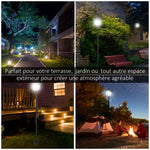 Lot de 2 luminaires extérieurs lampadaire sur pied solaire lampadaire lanterne classique LED 60 Lm max. noir