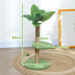 Krabpaal klimboom voor katten hoogte 83 cm met jute krabpaal, speelballen, pluche plateaus