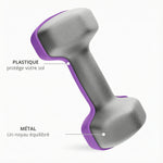 Lot d'haltères hexagonaux, haltères musculation, 2 x 1 kg, 2 x 2 kg, 2 x 3 kg, avec support convertible d'haltères