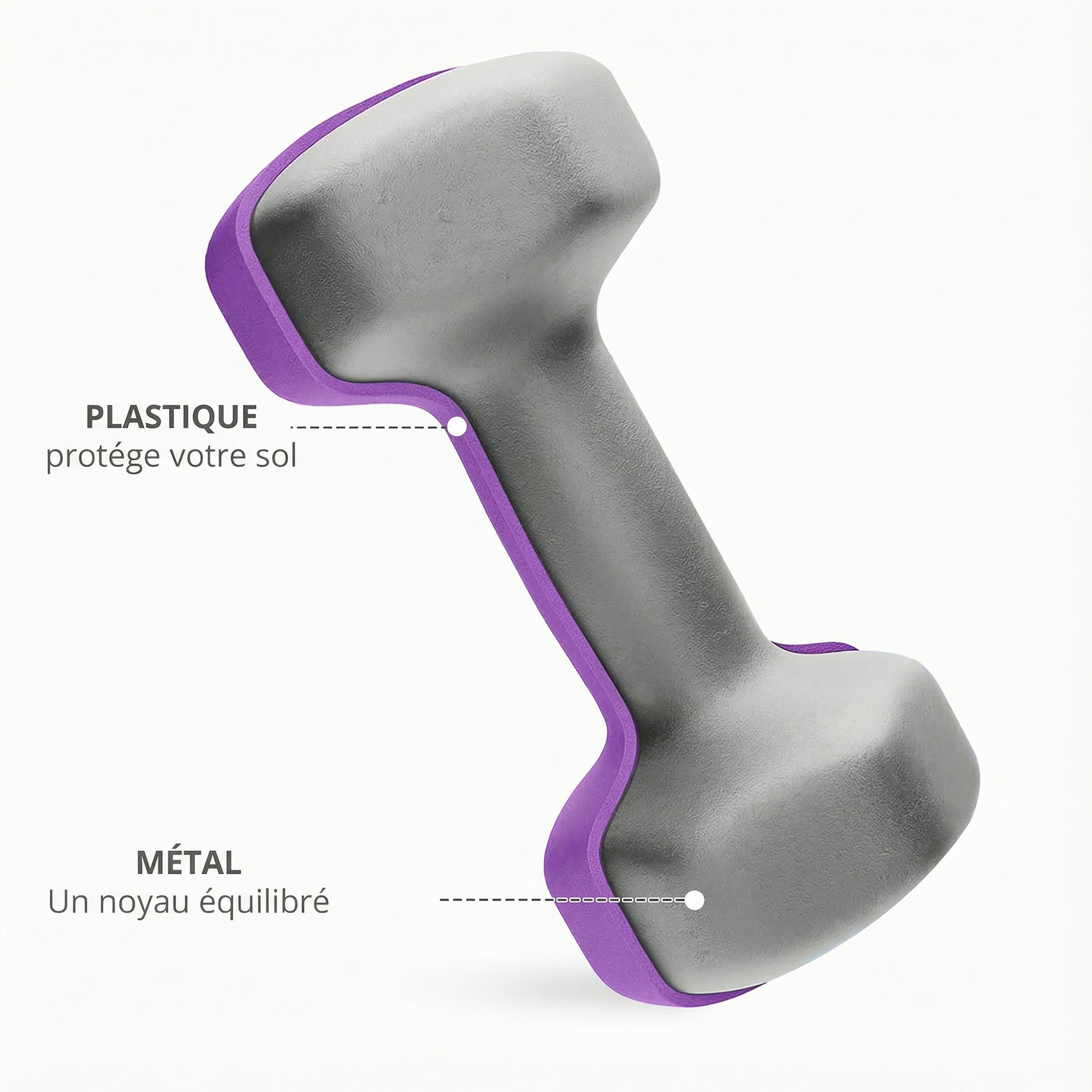 Lot d'haltères hexagonaux, haltères musculation, 2 x 1 kg, 2 x 2 kg, 2 x 3 kg, avec support convertible d'haltères