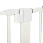 Lot de 2 barrières de sécurité pour chien animaux sans perçage avec fermeture automatique largeur 76-103 cm blanc