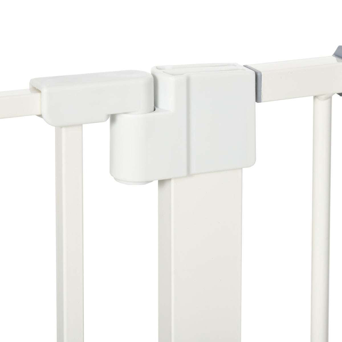 Lot de 2 barrières de sécurité pour chien animaux sans perçage avec fermeture automatique largeur 76-103 cm blanc