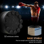 Sac de frappe sur pied 4 en 1 punching ball autonome balles de vitesse barre rotative gants 88 x 50 x 160-230 cm rouge