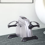 Mini vélo d'appartement pour jambes bras appareil de fitness avec écran LCD dim. 39L x 40l x 31H cm argenté