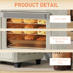 10L Friteuse sans huile mini four à air chaud 1 000 W avec température réglable 80°C-230°C, minuterie, 32x27,2x29,8cm
