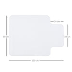 Tapis chaise de bureau 90 x 120 cm antidérapant, tapis de sol bureau résistant aux rayures, transparent