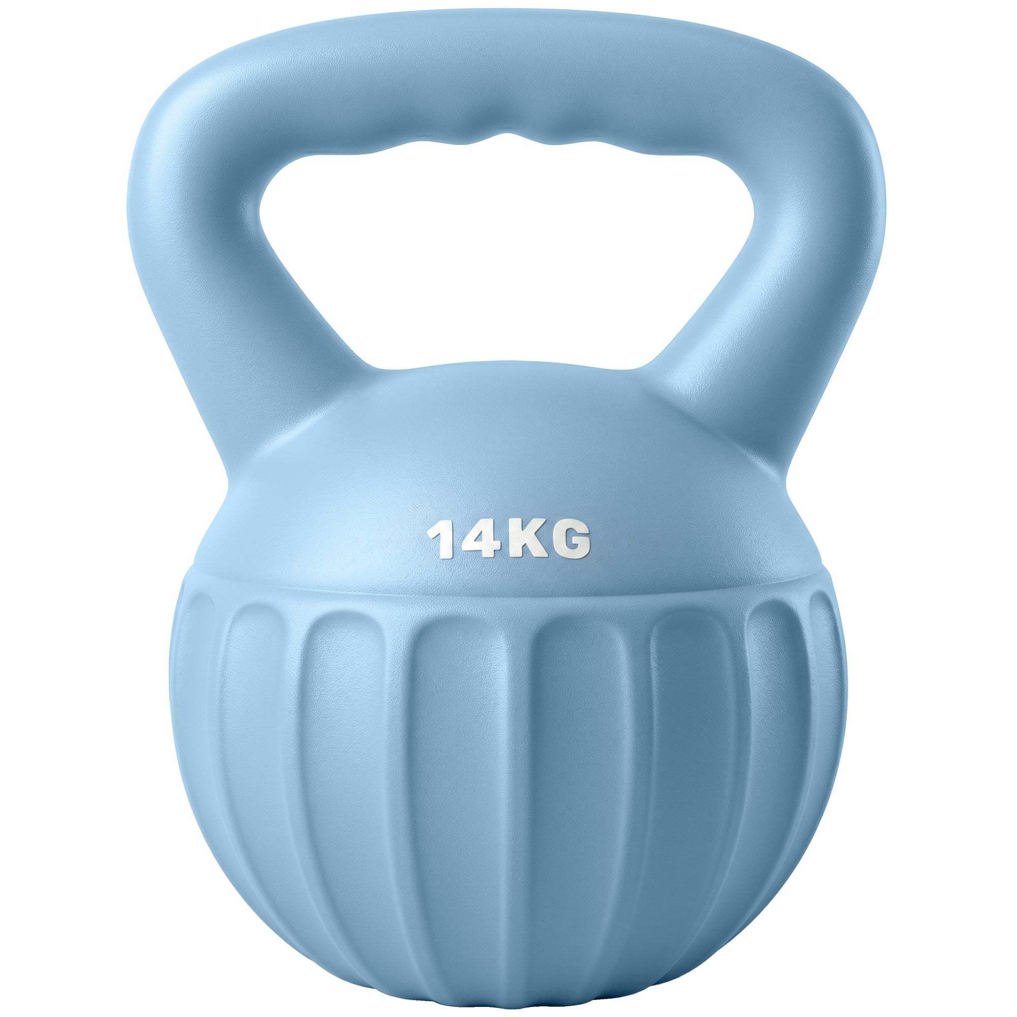 Kettlebell 14 kg, haltère avec poignée Antidérapante, haltère à boule, musculation, entraînement, pour gym, bleu