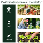 Serre de Jardin Tunnel mini serre tunnel serre à tomates 2L x 1l x 0,8H m Grande Porte zippée bâche Plastique Transparent métal époxy Vert