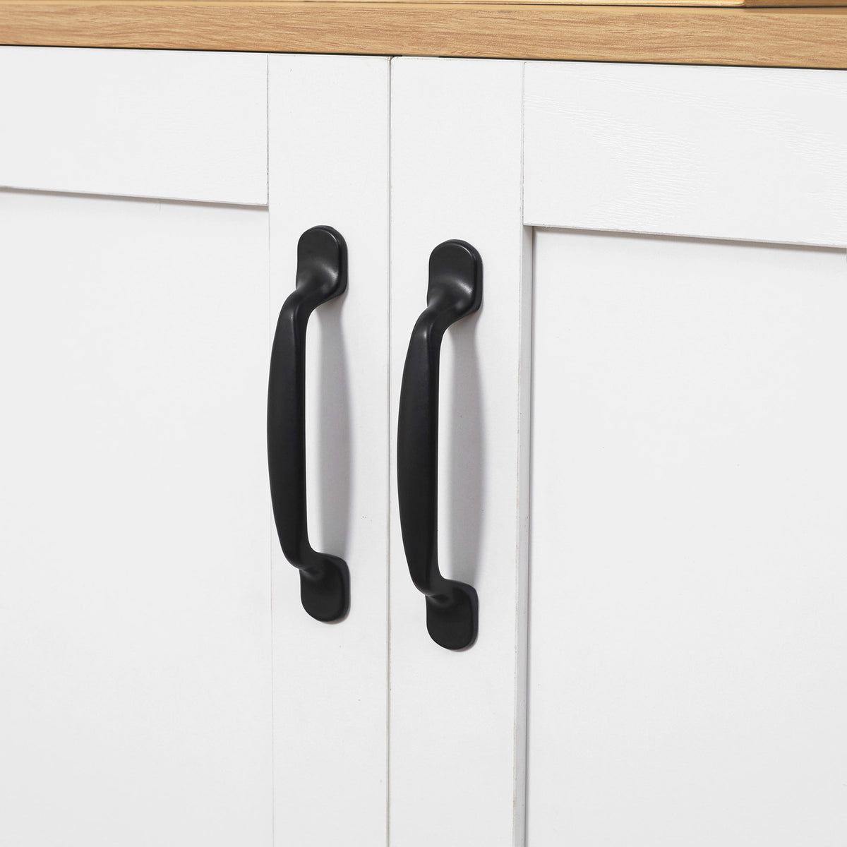 Meuble de rangement buffet cuisine avec 2 portes et 2 étagères réglables 90 x 39,5 x 88 cm