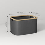 Panier à linge pliable 36 L corbeille linge sale avec poignées rainurées pour salle de bain chambre à coucher buanderie