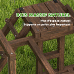 Aire de jeux en bois, Perchoir en bois pour poule, avec balançoire, échelle, plateformes, 82 x 60 x 55 cm, marron