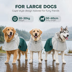 Imperméable pour Chien avec Capuche, Bandes Réfléchissantes, Ouverture pour Laisse, 110x72x0,5cm, Vert